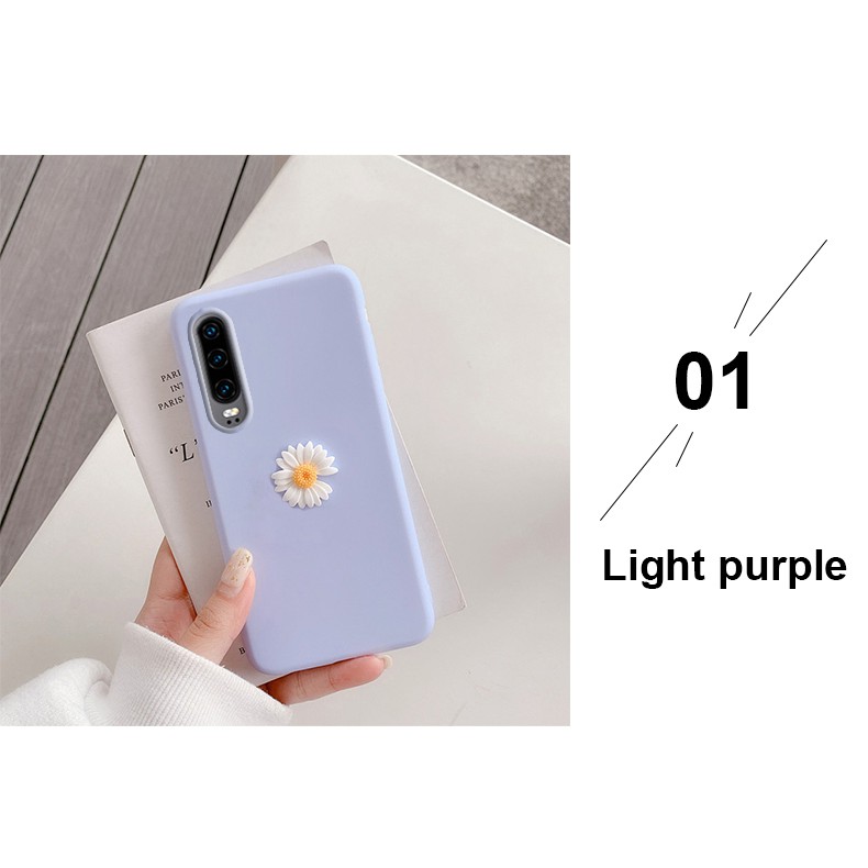 Ốp điện thoại mềm gắn hoa cúc cho Xiaomi Redmi 7 7A 8 8A S2 K20 K30 Pro Redmi Note 8T 3 4 4X 5 6 7 8 9 Pro 5A Prime