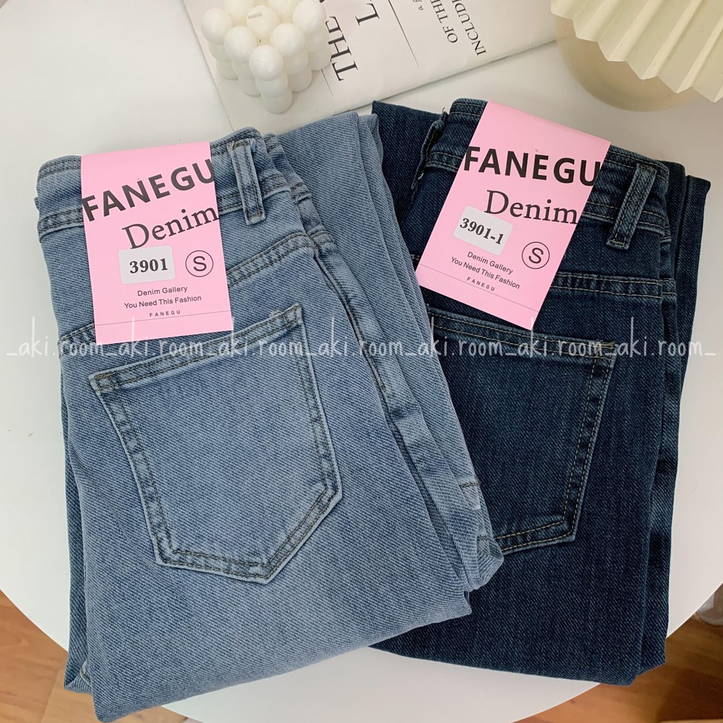 Quần jeans ống suông Fanegu 3901 | WebRaoVat - webraovat.net.vn