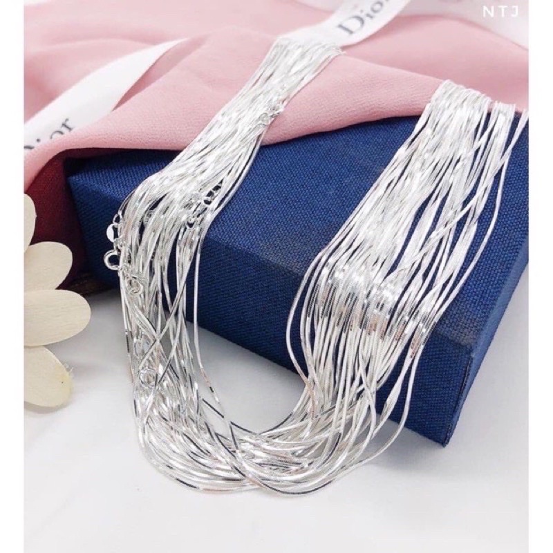 Dây chuyền nữ mỳ ý cao cấp bạc s925 khắc trên dây