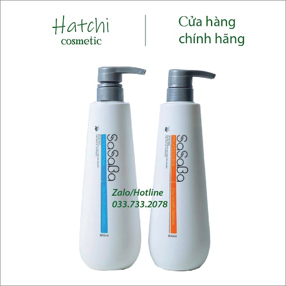  Dầu Gội Dầu Xả Hoàn Hình Sasaba Mẫu Mới 800ml