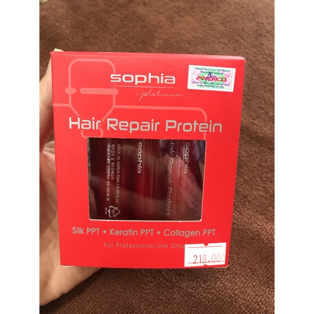 Protein phục hồi tóc hư, nát - Sophia Platium 10 ống/hộp