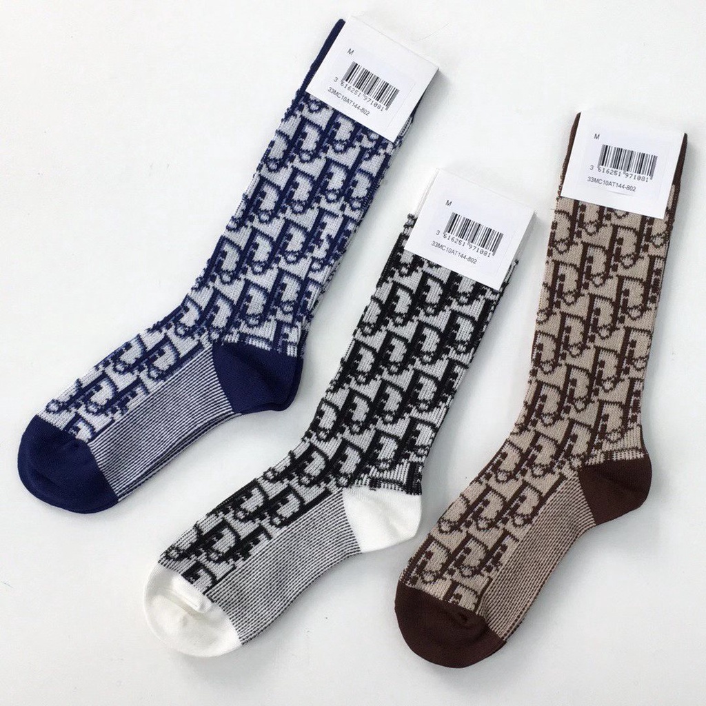 Vớ Cotton Cổ Cao Thời Trang Theo Phong Cách Retro