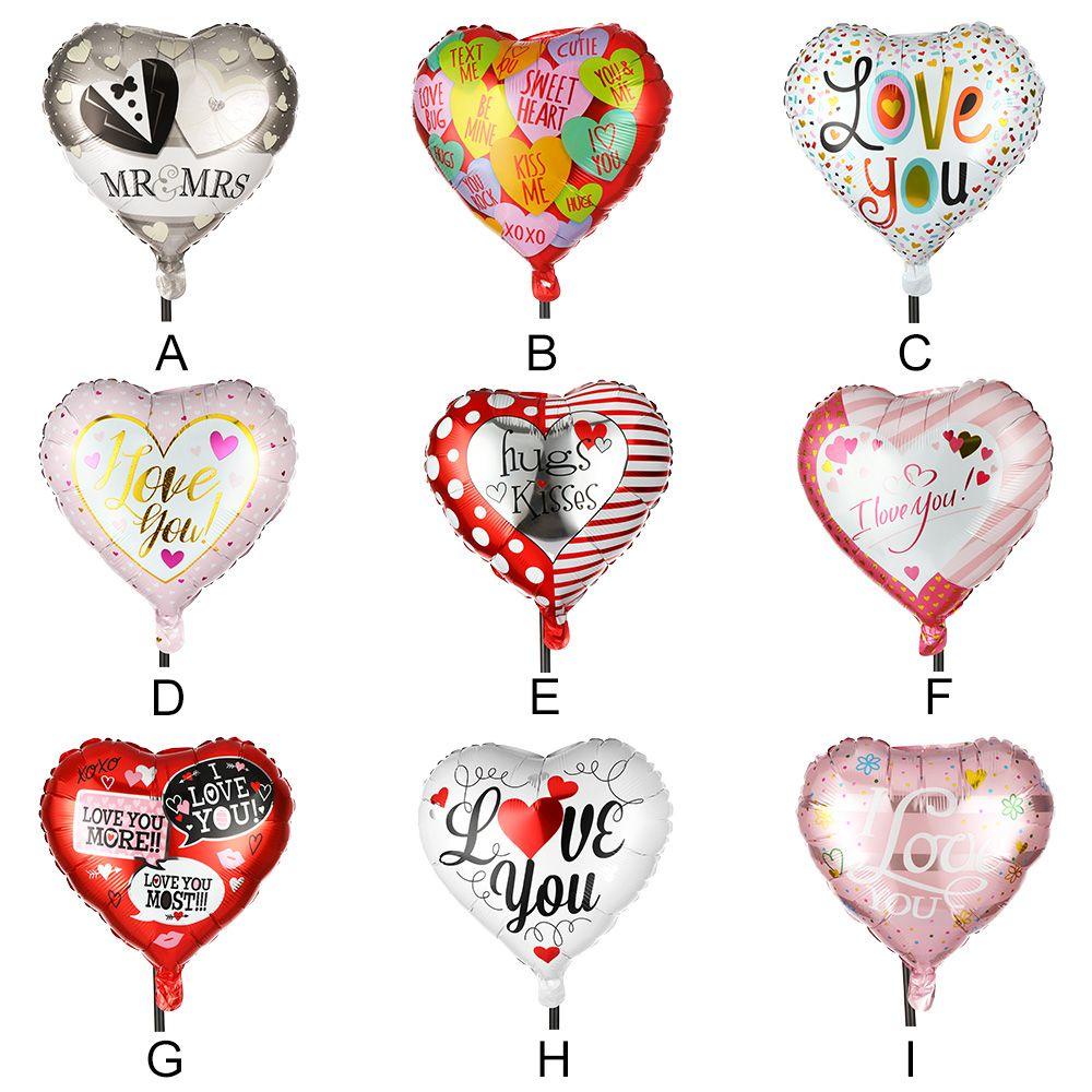 .Set 5 Bong Bóng Lá Nhôm 18 Inch Dùng Để Trang Trí Tiệc Cưới / Valentine