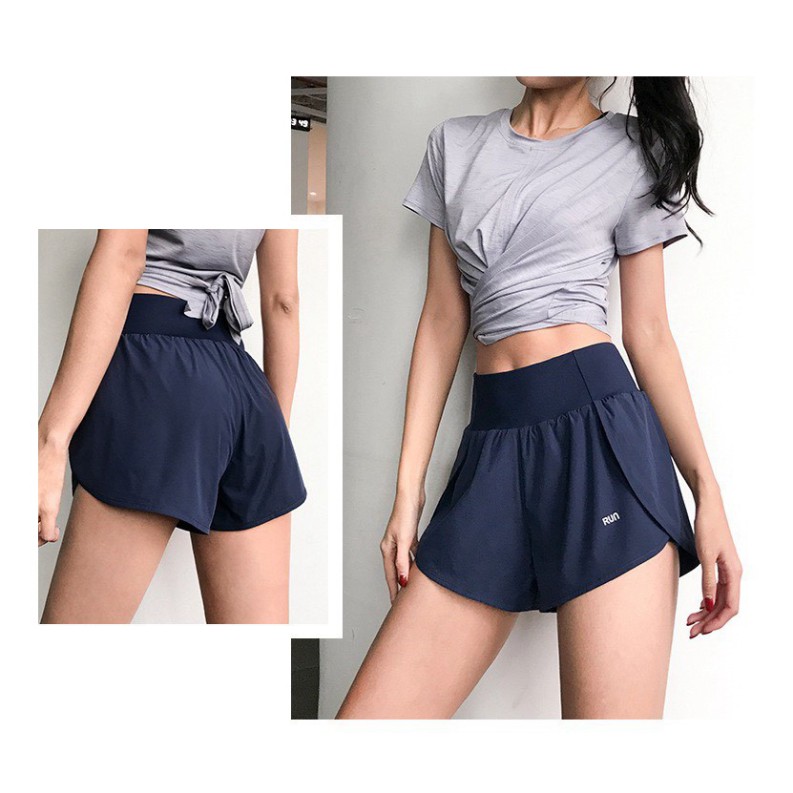 Quần Tập Gym Nữ Cạp Cao Kiểu Quần Short Nữ Tập Goga,  Zumba, Thông Thoáng, Co Giãn 4 Chiều (QT4)