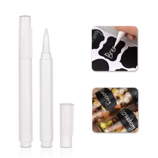 1 Bút Phấn Trắng Dạng Lỏng Cho Dán Tường Nhà Bếp Lọ Nhãn Dán Lưu Trữ Gia Vị Dán Có Thể Tháo Rời Bút Đánh Dấu