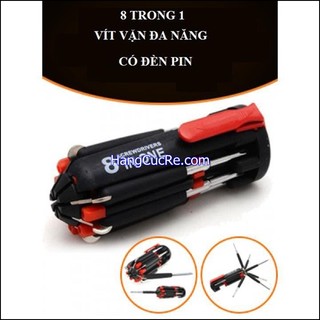 Bộ vít 8 in 1 có đèn pin