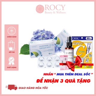 Viên Ngậm Trắng Da Glutathione 100mg Nhập Nhẩu Italy