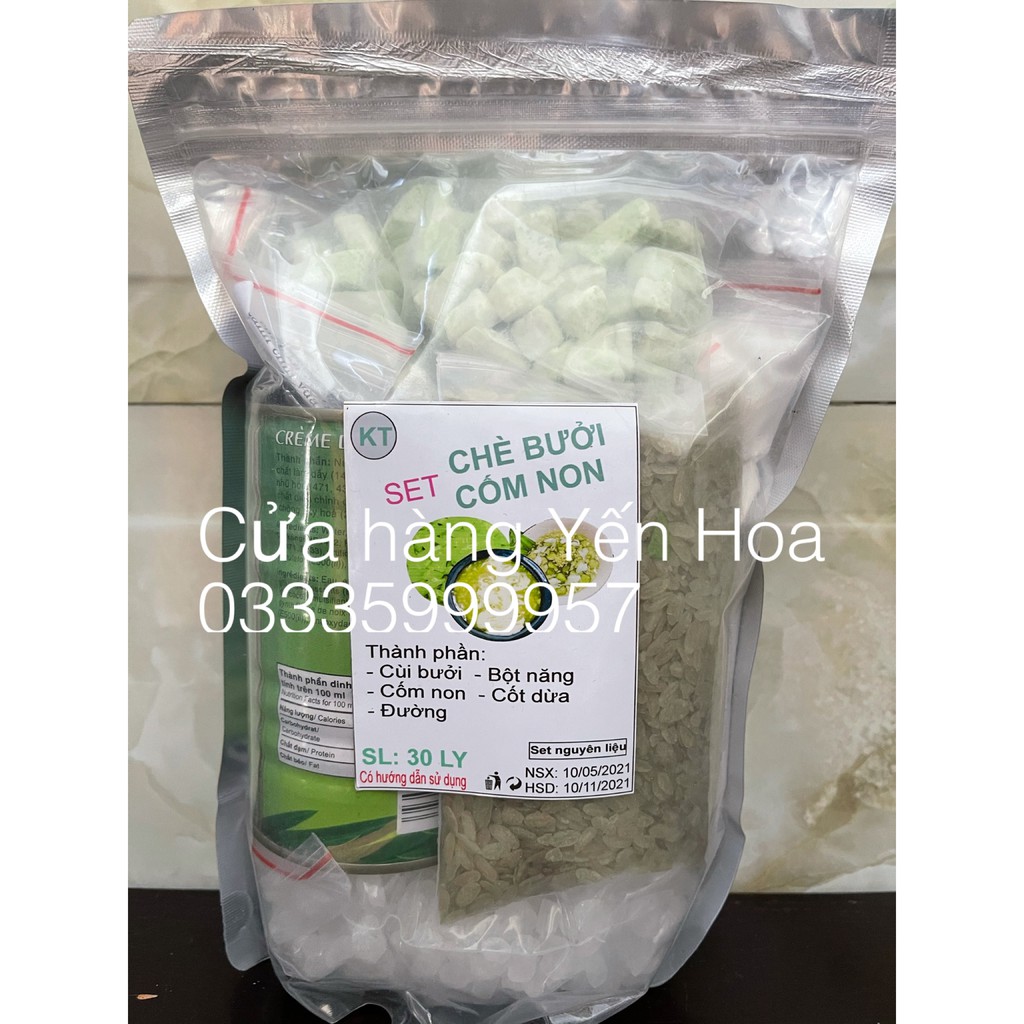 Set Chè Bưởi Cốm non nước cốt dừa - 6 món