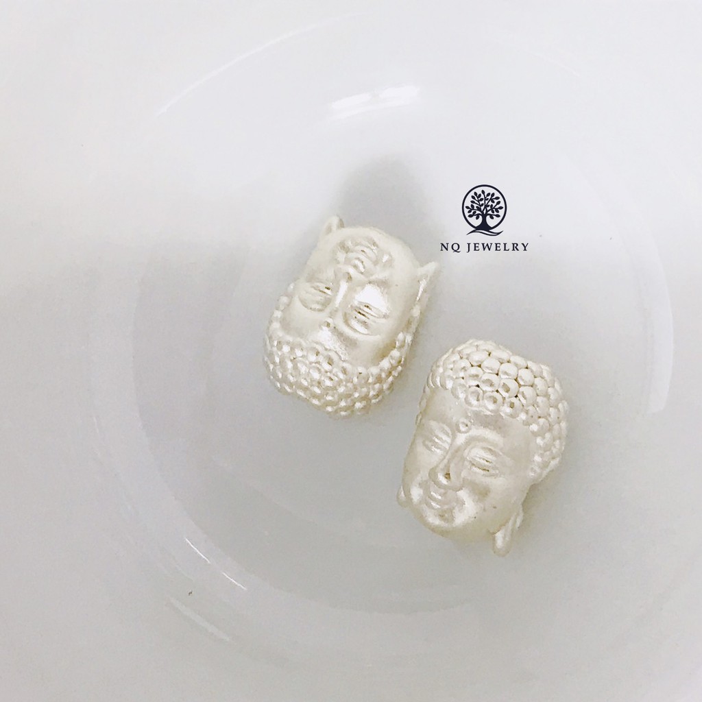 Charm bạc mặt phật 3D