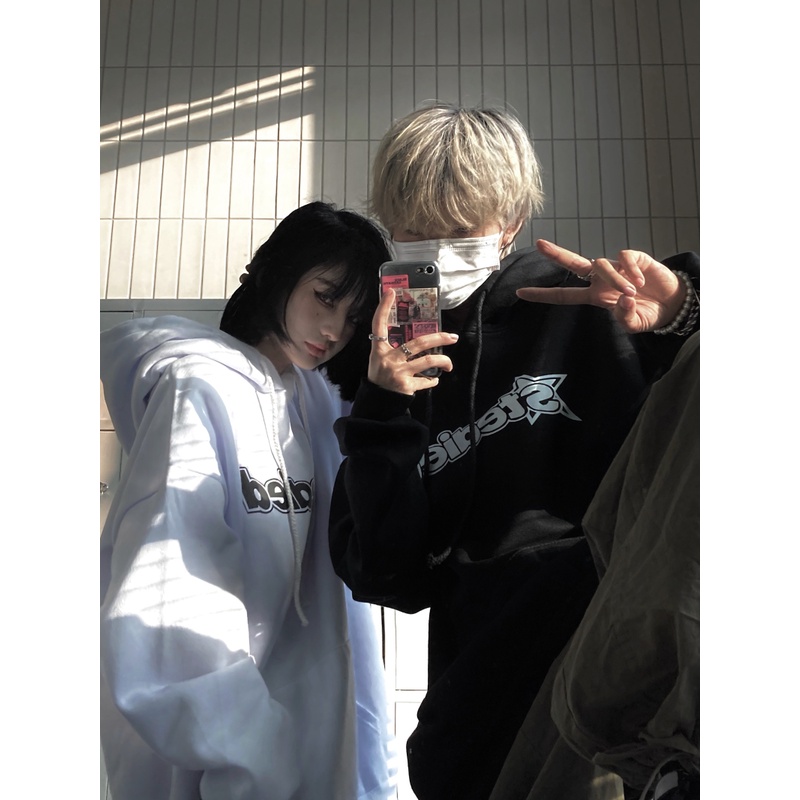 NRVP Áo Hoodie Nữ Tay Dài Dáng Rộng Thời Trang Phong Cách Hàn Quốc