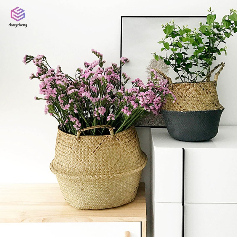 Giỏ đan sợi mây treo đựng hoa khô tiện dụng