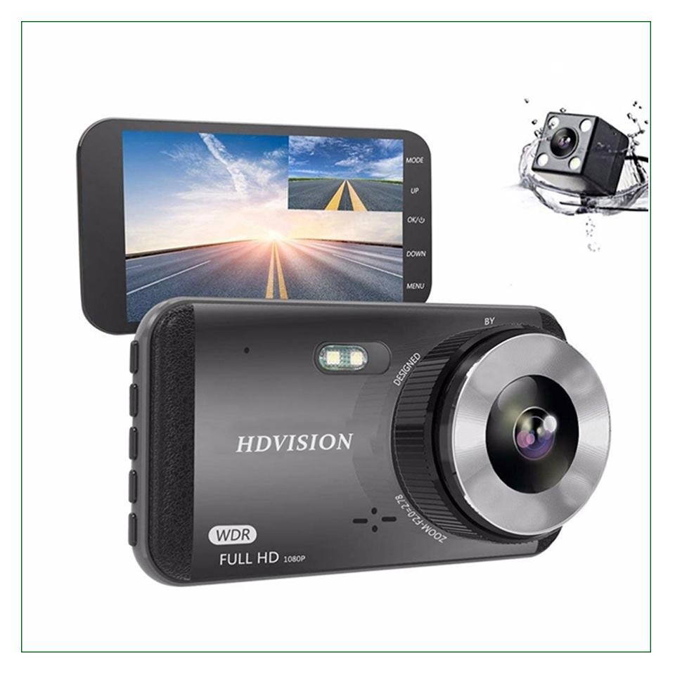 Camera Hành Trình Ô Tô Trước Sau Full Hd 1296P Kèm Thẻ Nhớ 32Gb