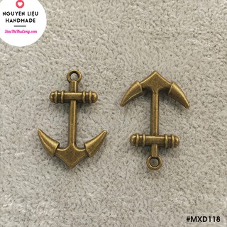 (Bịch 4 cái/ 10gr) - Mặt xi đồng mỏ neo cơ bán size vừa - MXD118