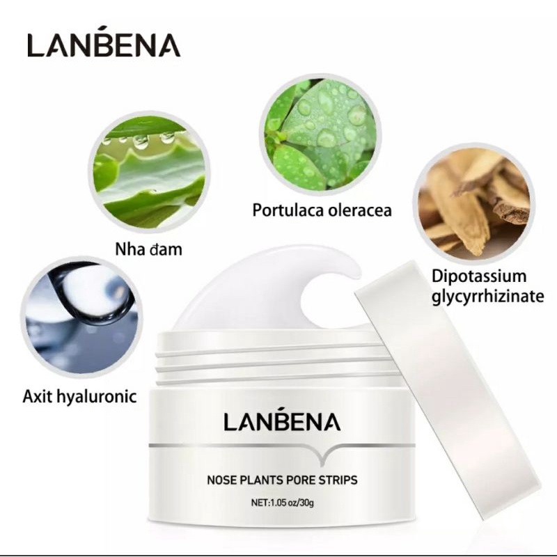 Gel lột mụn đầu đen chính hãng LANBENA- kèm giấy lột - sạch mụn sáng da