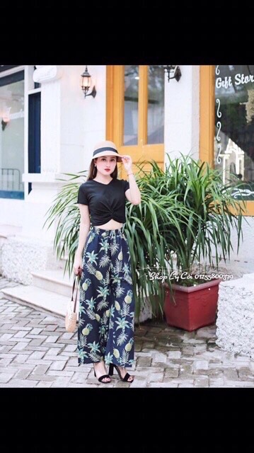 Áo xoắn eo dáng croptop