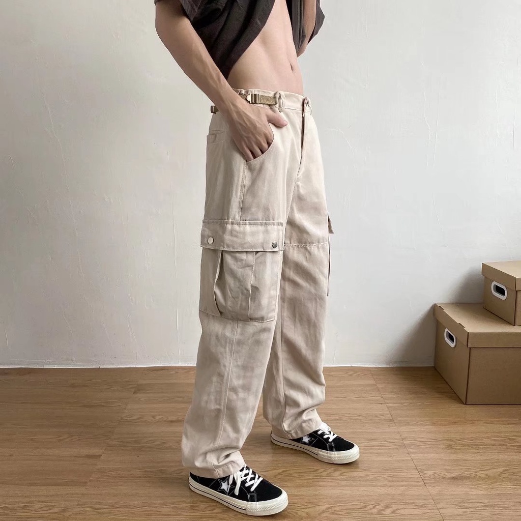 Quần Dài Dáng Suông Rộng Phong Cách Thời Trang Xuân Thu Mới Có Size Lớn M-2XL Cho Nam Giới