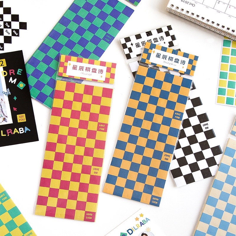 Sticker cute/Set 4 tấm sticker hình dán chữ cái,số, ký tự trang trí sổ planner bullet journal Hàn Quốc Tẻn Tẻn