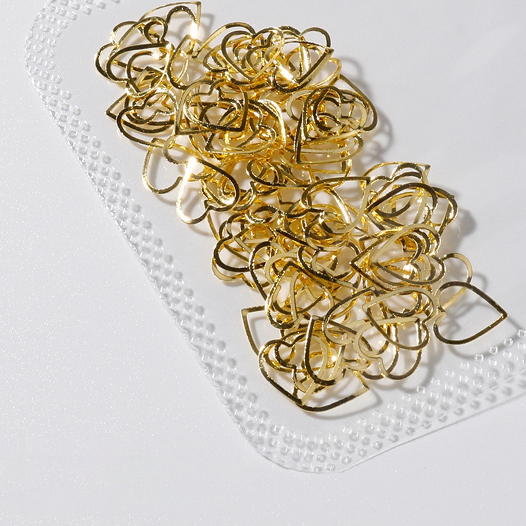 Set 100 Đinh Tán Kim Loại Tạo Hiệu Ứng 3D Không Phai Màu Trang Trí Móng