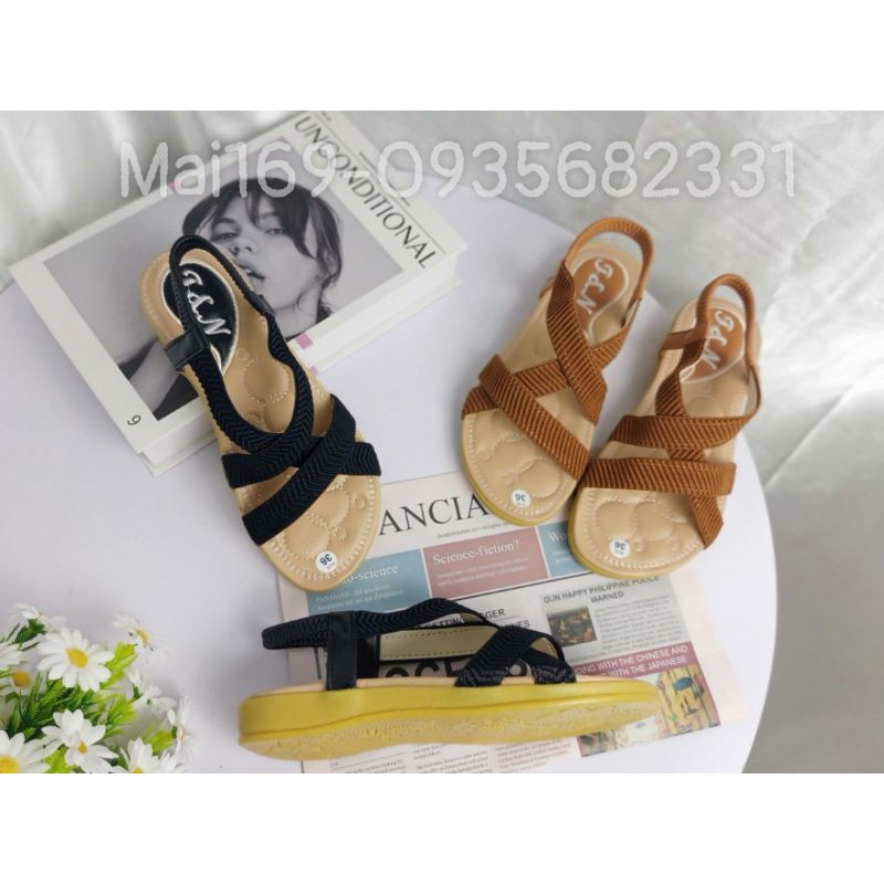 Sandal chiến binh quai dù co giãn MAILIAA đế xuồng 3 phân đi êm chân