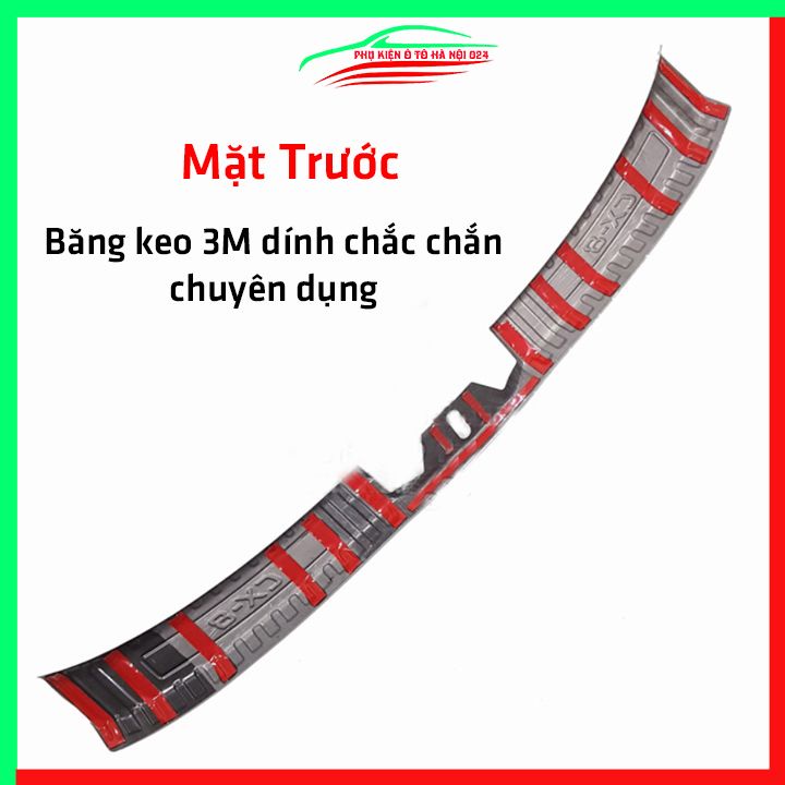 Ốp chống trầy cốp CX8, CX-8 2019-2021 cacbon sáng bóng