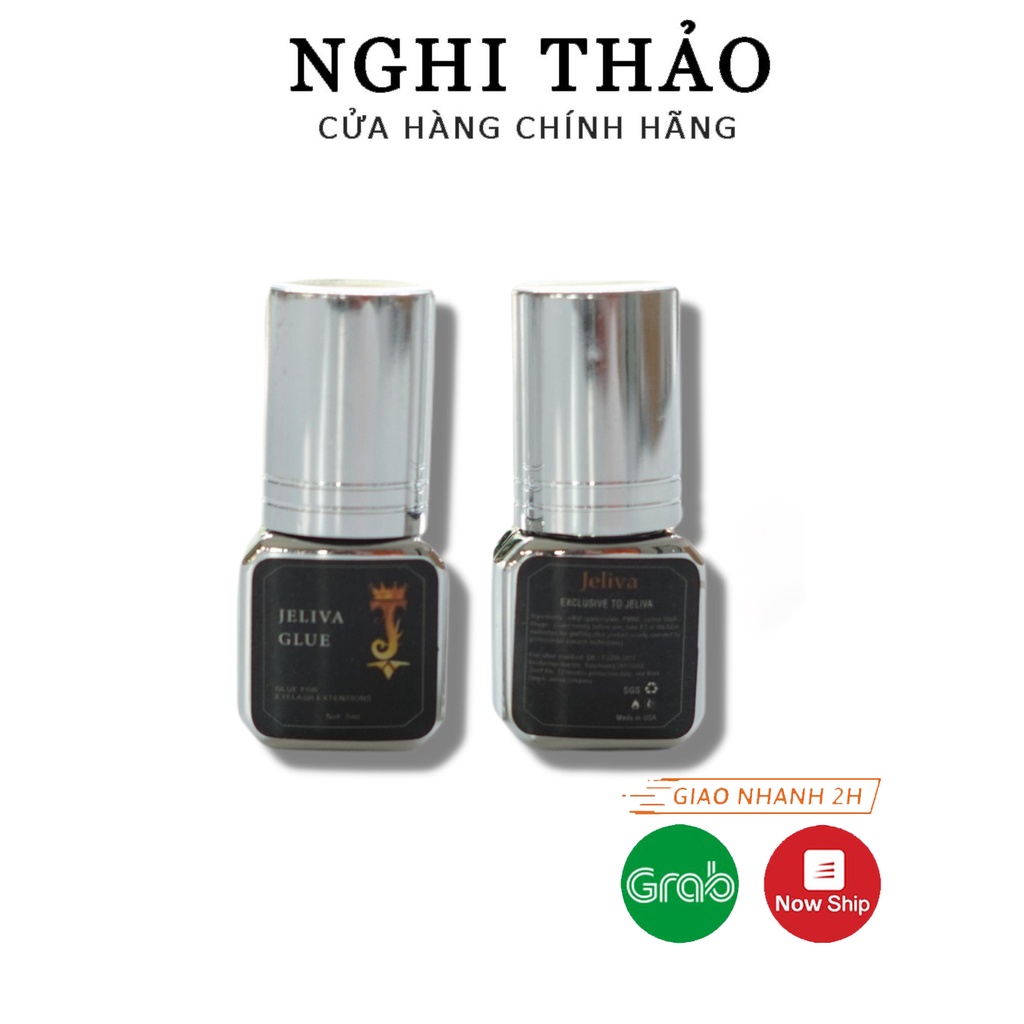 [Mã 55FMCGSALE1 giảm 10% đơn 250K] Keo nối mi ít cay siêu bền Jeliva Glue 5ml