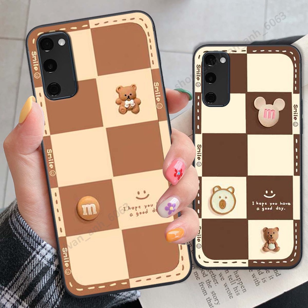 Ốp lưng Samsung S20 Fe hình gấu, kẹo dễ thương cute