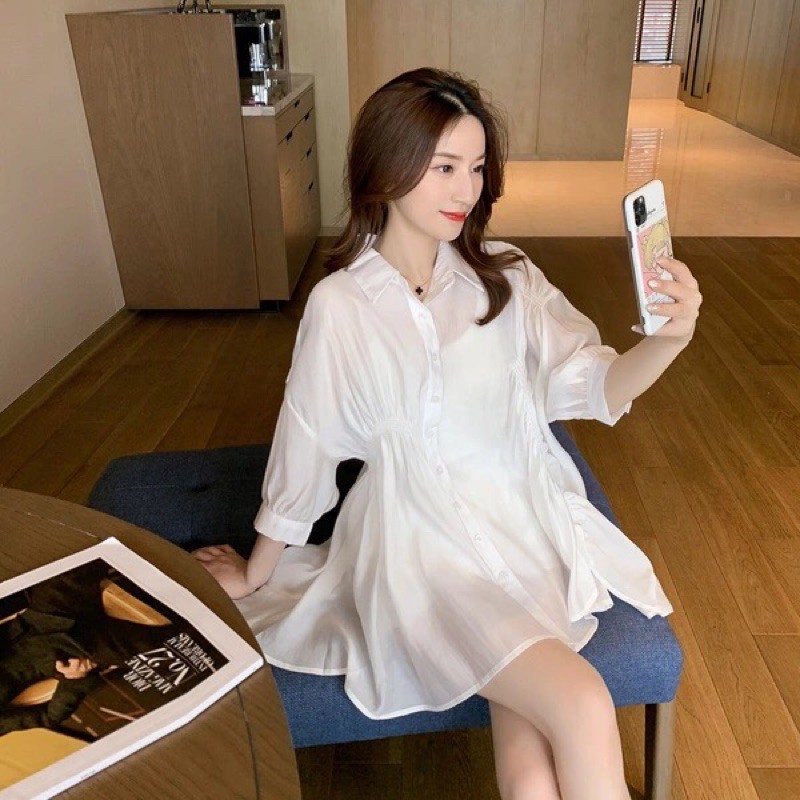bộ đồ bầu ngắn tay đẹp mát hàng quảng châu