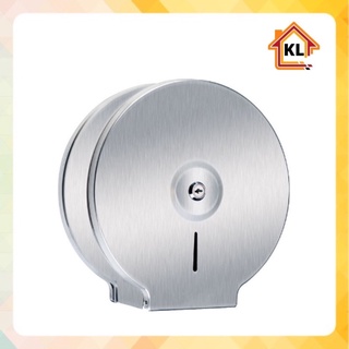 Hộp đựng giấy vệ sinh cuộn lớn tròn gắn tường HI102R (trắng bạc) - INOX không gỉ, chống nước