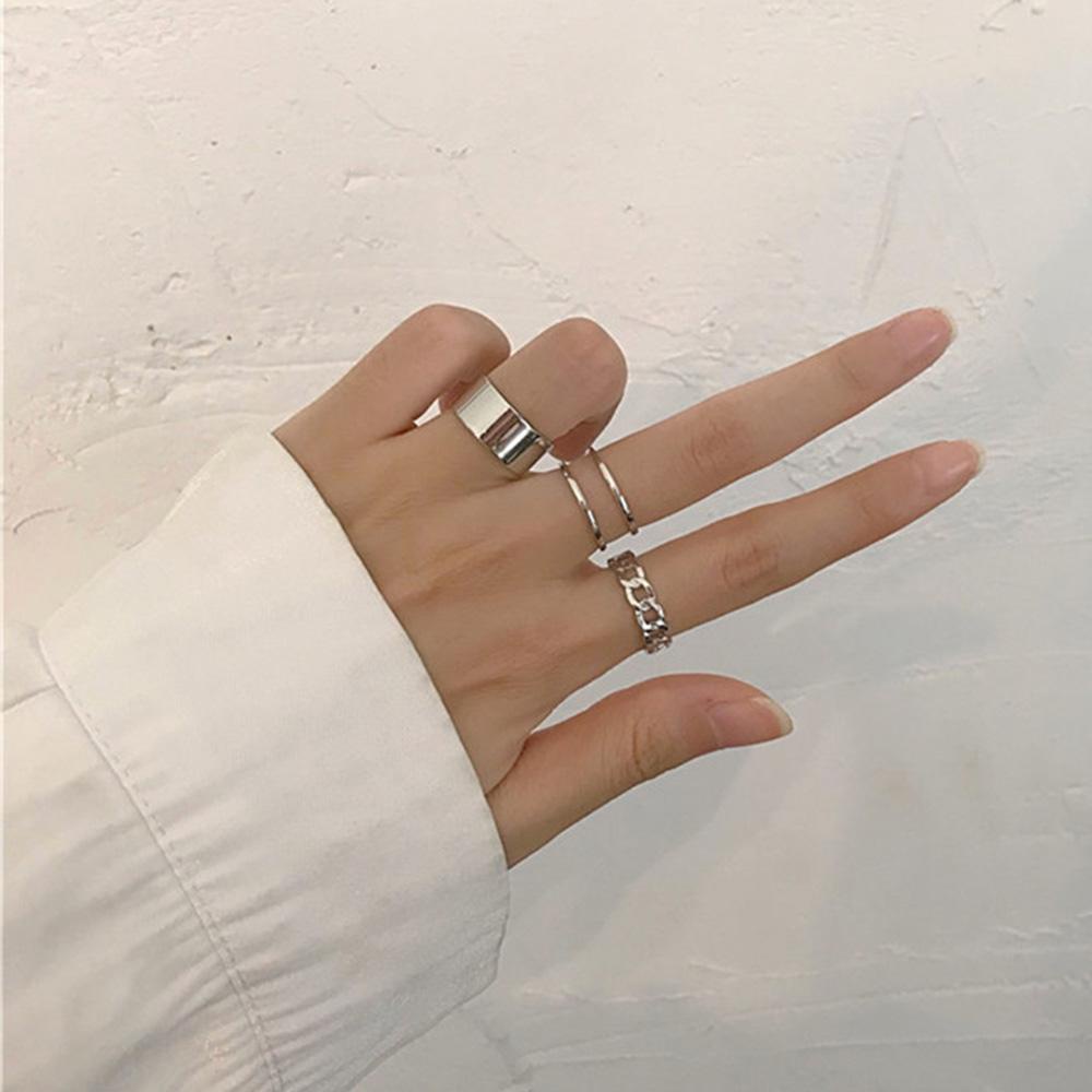 Set 3 Nhẫn Đeo Tay Phong Cách Vintage Đơn Giản