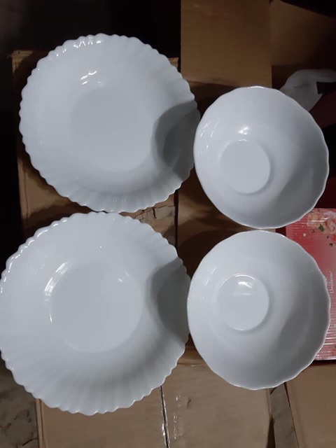 Sét 2 bát và 2 đĩa sứ