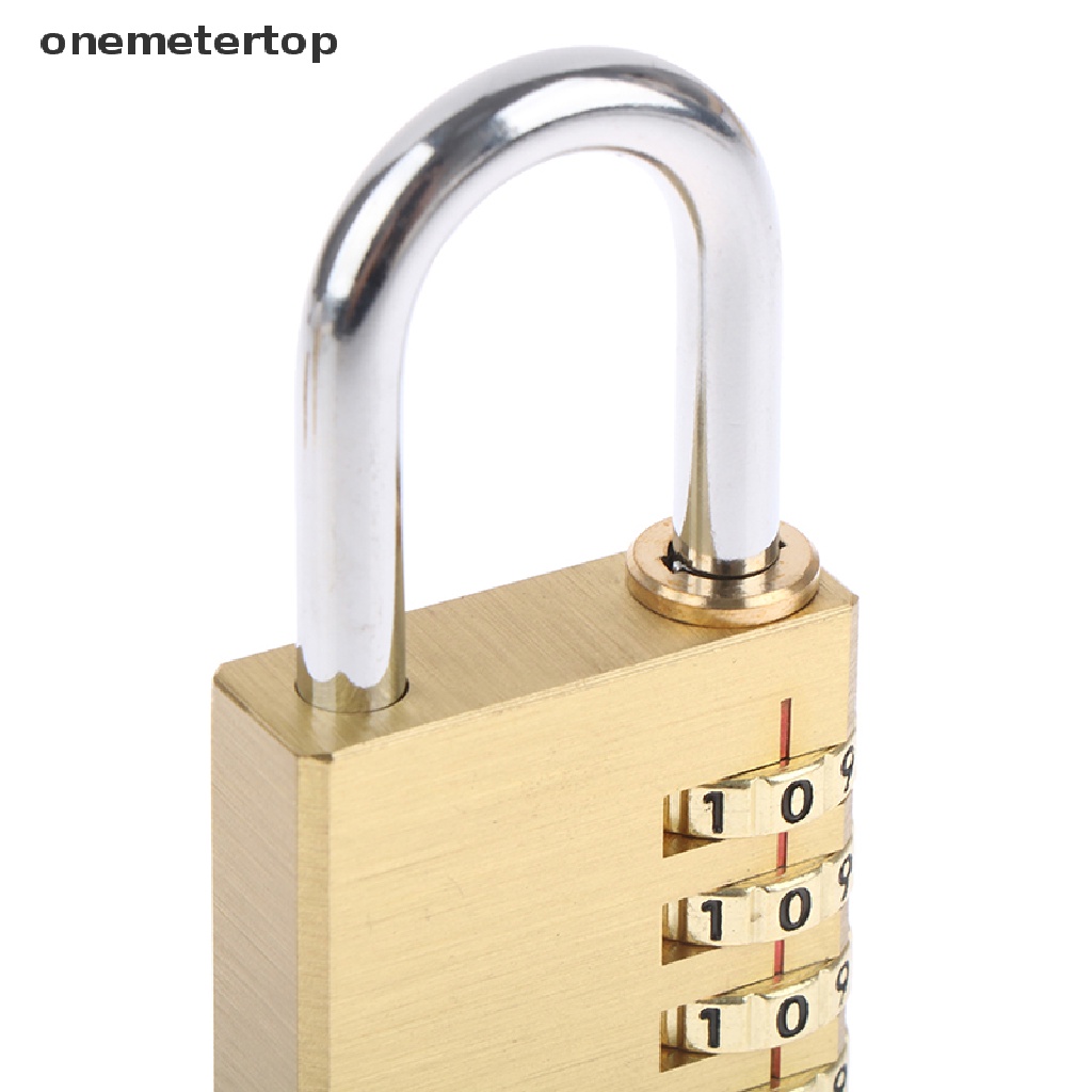 Ổ Khóa Số 3 / 4 Số Mini Bằng Đồng Thau Dùng Khi Đi Du Lịch