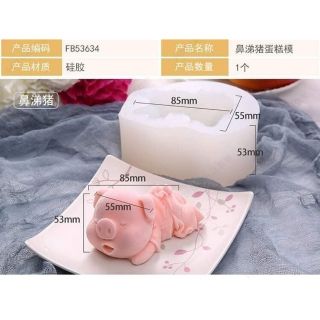 MS00092 Khuôn silicon 3D heo nằm
