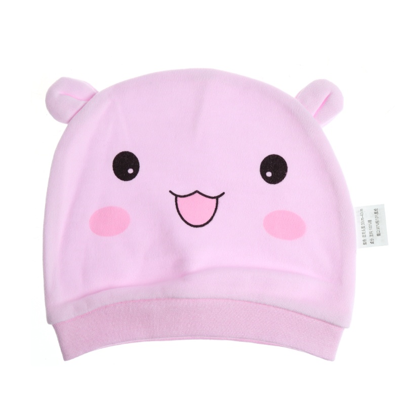 Mũ Bonnet Thoáng Khí In Họa Tiết Mặt Cười Thời Trang Mùa Hè Cho Bé Sơ Sinh