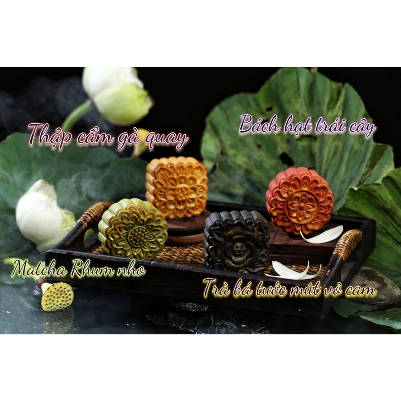 Bánh trung thu dinh dưỡng, sức khoẻ, không đường, vỏ nguyên cám, ít calo cho người tiểu đường, kiêng ăn. Bánh 160gr
