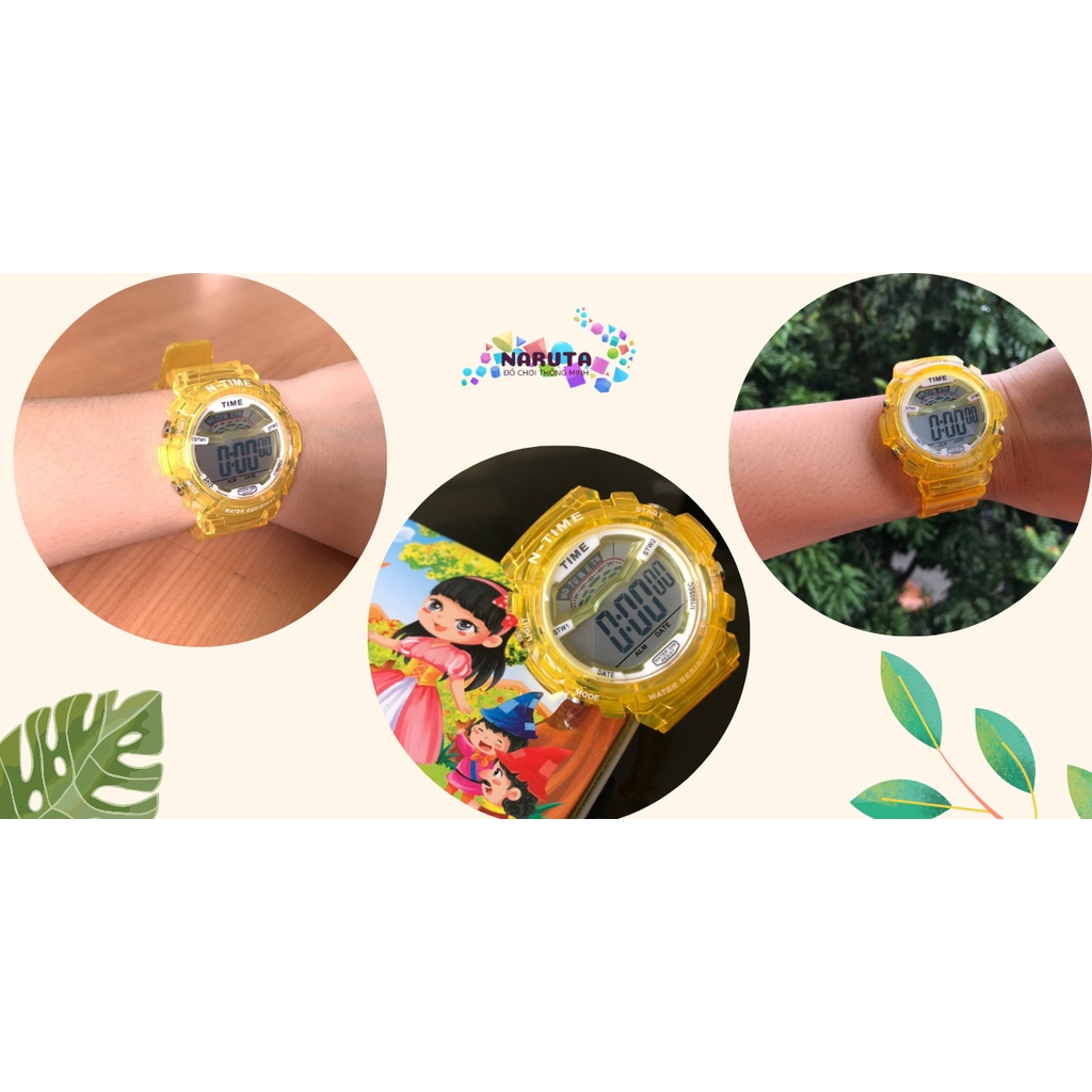 Đồng hồ trẻ em TIME dây thạch anh trong suốt