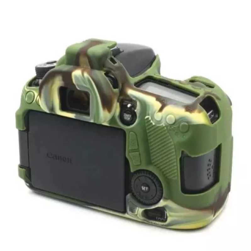 Vỏ cao su - Cover máy ảnh Canon 70D/80D (màu camo)