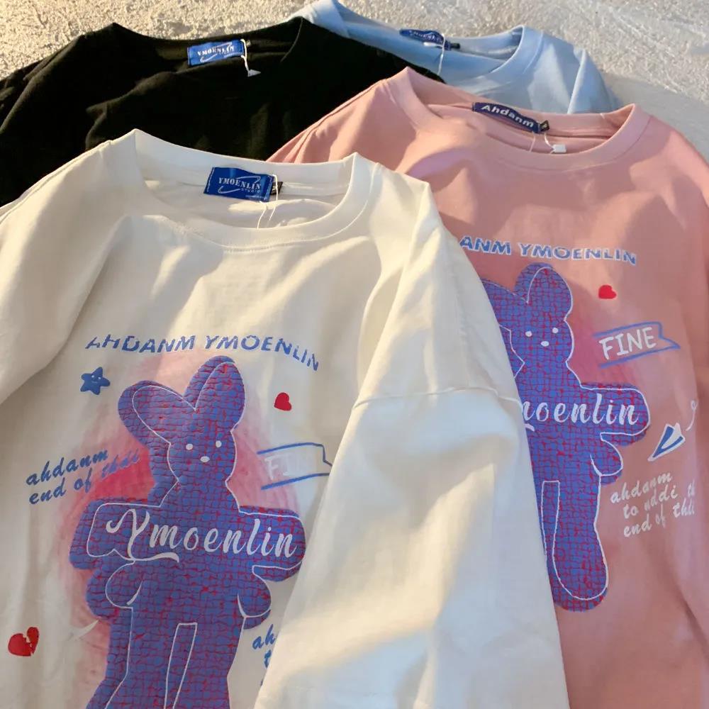 NRVP Áo Thun 100% Cotton Dáng Rộng Thời Trang Hàn Quốc Cho Nữ