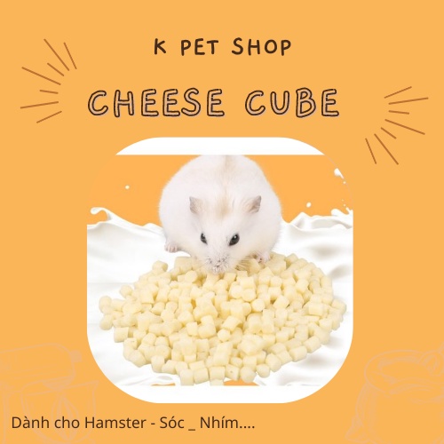 Phô Mai Cheese Hamster 20g  FREE SHIP  Phô Mai Dinh Dưỡng - Thức Ăn Dặm Thơm Ngon Cho Hamster