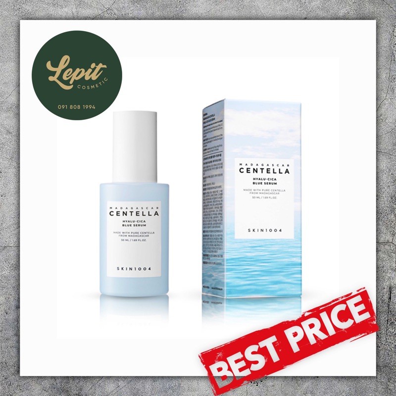 [Chính Hãng] Tinh Chất Cấp Ẩm, Chiết Xuất Rau Má Skin1004 Madagascar Centella Hyalu-Cica Blue Serum 50ml