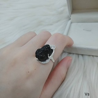 Nhẫn tỳ hưu bạc ta đá phong thuỷ,phụ kiện trang sức,Vàng bạc an chi