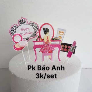 Set giấy bàn trang điểm trang trí bánh kem