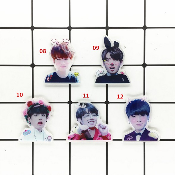 KPOP Bangtan Boys Q Style Brooch Pins BTS Badge For Clothes Backpack