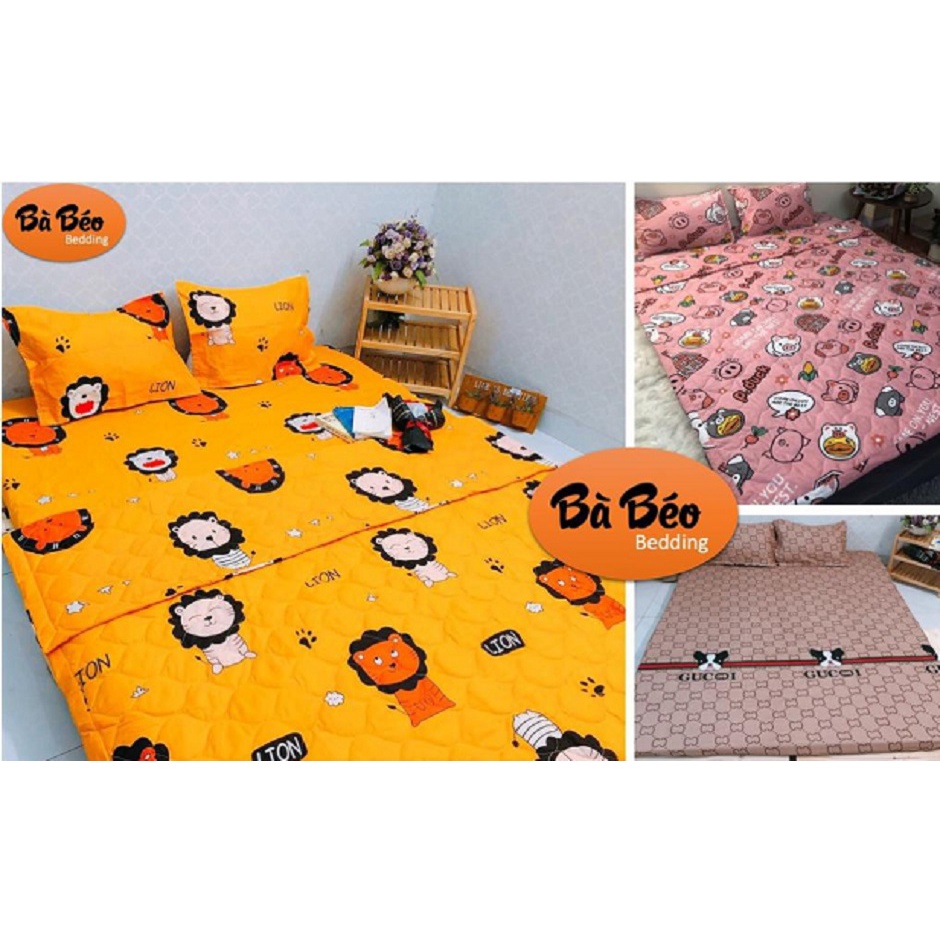 Bộ Ga Gối Cotton Poly, Ga Kèm 2 Vỏ Gối Nằm Set Ga Gối 3 Món, Drap Giường, Ga Giường, Đủ Kích Thước M