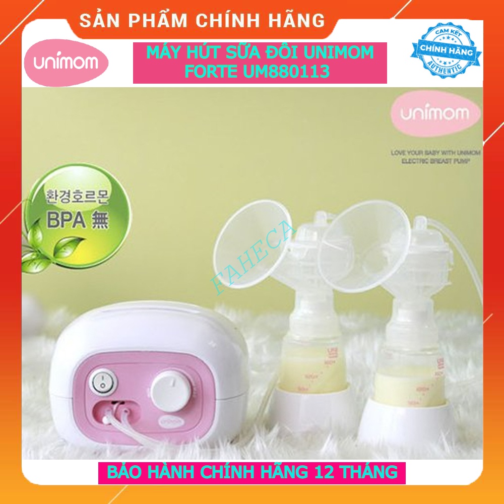 Máy hút sữa điện đôi Unimom Forte UM880113 cao cấp - Nhập khẩu Hàn Quốc - Bảo hành chính hãng 12 tháng