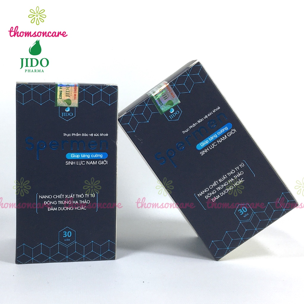 Spermen - Hỗ trợ tăng chất lượng khỏe tinh trùng, tăng cường sinh lý nam từ Đông trùng hạ thảo Hộp 30 viên