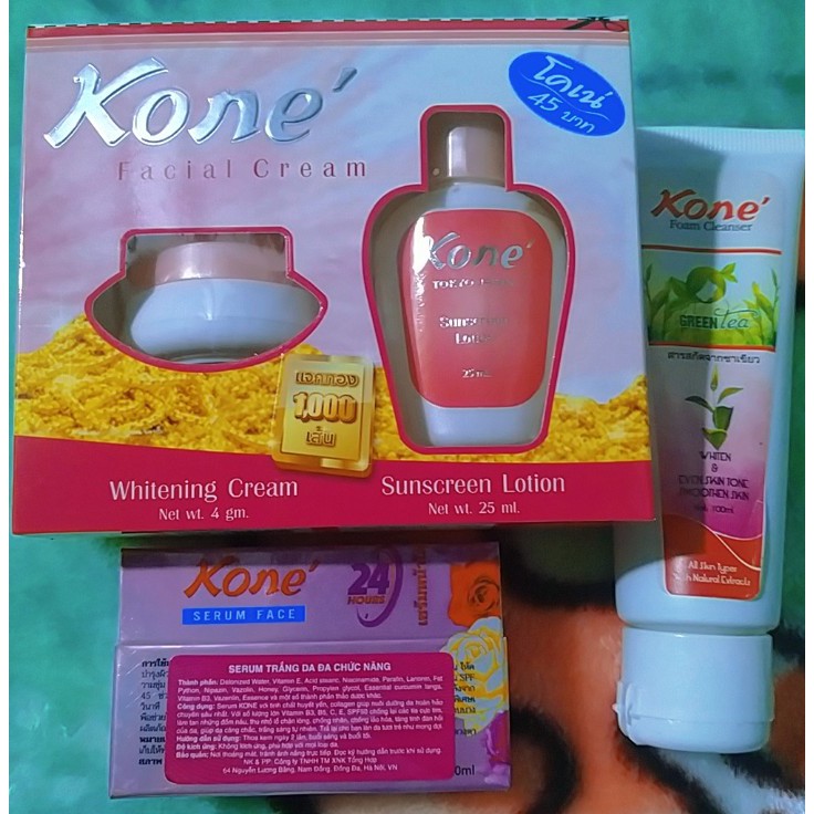 Combo dưỡng trắng kone thái lan