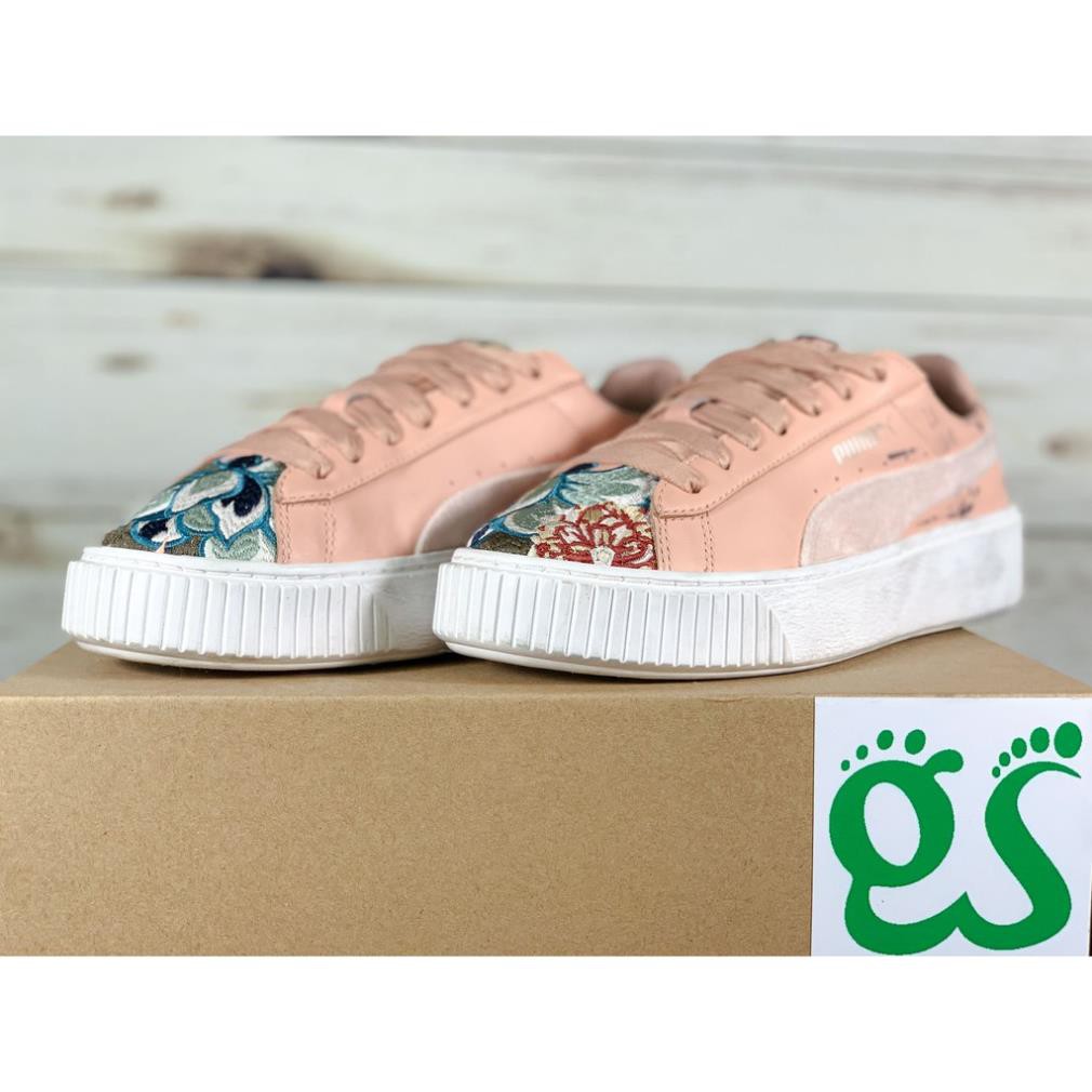 | Xả Xả| [ẢNH THẬT] Giày Thể Thao Chính Hãng 2hand PUMA SUEDE PLATFORM SPECKLED TOP CHAY Có Sẵn Có Sẵn