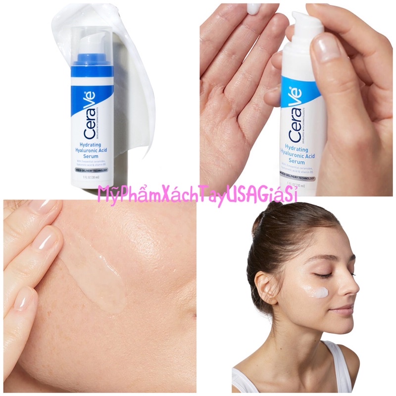 Tinh chất cấp nước CeraVe Hydrating Hyaluronic Acid Serum 30ml Hàng Mỹ