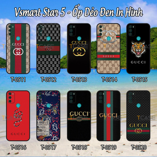Ốp lưng Vsmart Star 5 - Ốp dẻo đen in hình Họa tiết Gucci