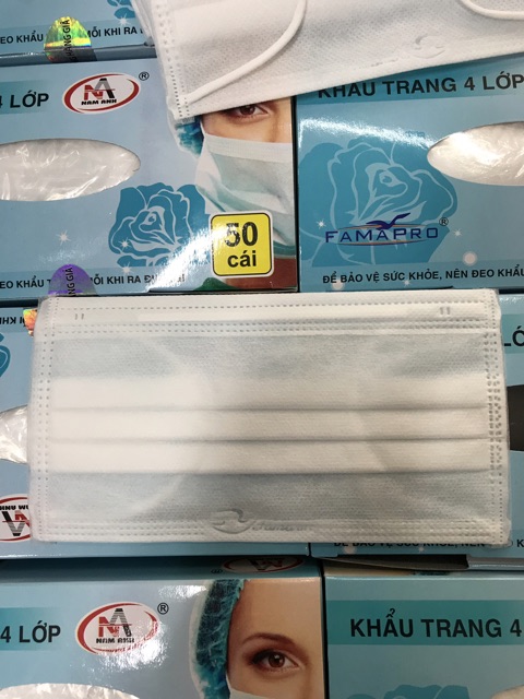 Si khẩu trang famapro màu trắng hộp 50 chiếc | BigBuy360 - bigbuy360.vn